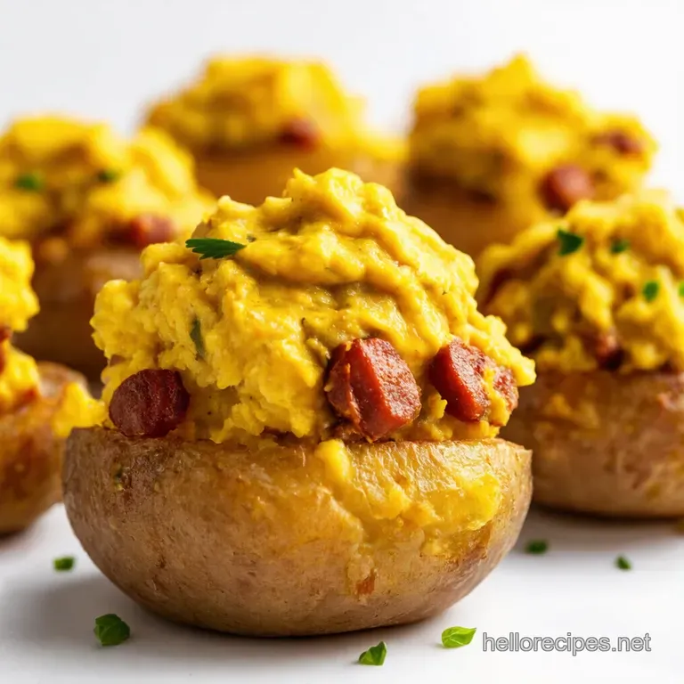 Smashed Potato Bites with Vegan Chorizo Spicy Aioli