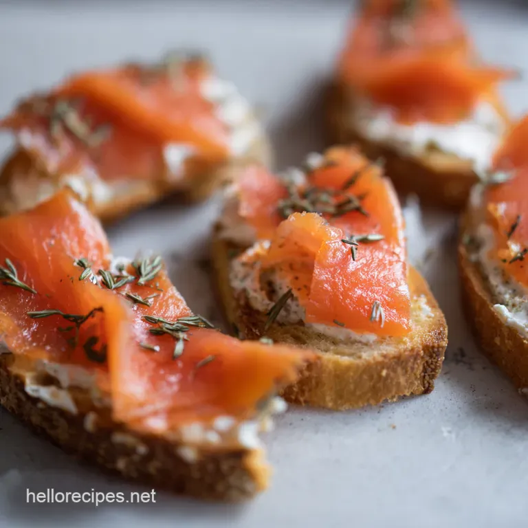 Smoked Salmon Dill Crostini