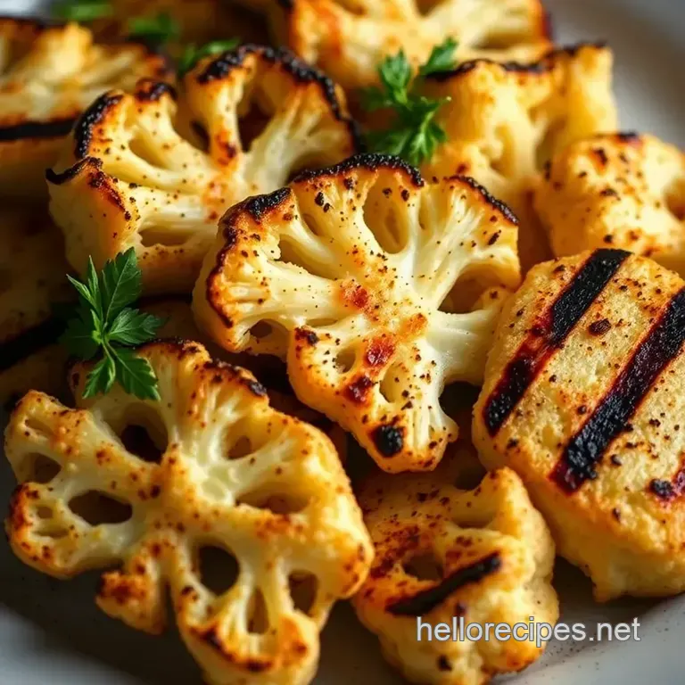 Smoky & Spiced Grilled Cauliflower Steaks presentation