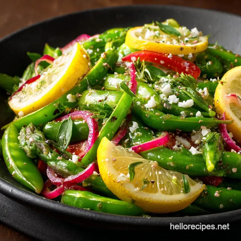 Snap Pea Salad with Zesty Lemon Vinaigrette the Ultimate Cracking Crunch presentation