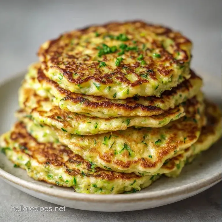 A neat stack of seared vegetable patties on a white ceramic plate, paired with a swirl of yogurt and a lemon wedge.