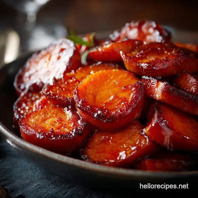 Southern Oven Candied Sweet Potatoes Sticky Glorious Proper Southern Style presentation