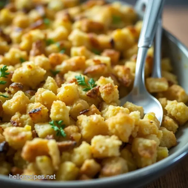 Southern Comfort: Classic Cornbread Stuffing presentation