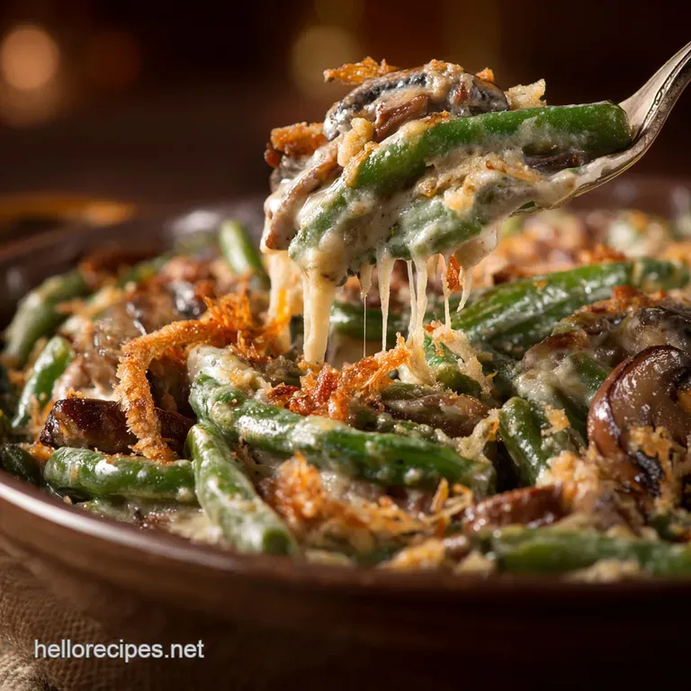 Southern Green Bean Casserole: the Ultimate Recipe with Homemade B&eacute;chamel presentation