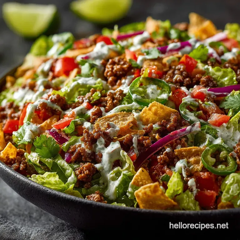 Taco Salad: The Ultimate Speedy Beef Recipe with Zesty Cilantro-Lime Dressing