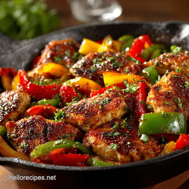 Speedy Onepan Chicken Fajitas Weeknight Fiesta presentation