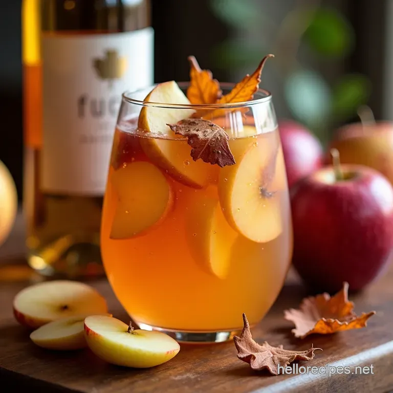 Spiced Apple Orchard Moscato Sangria presentation