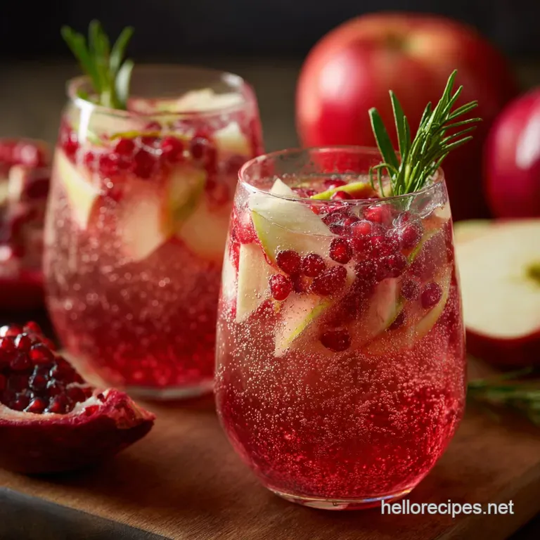 Apple Pomegranate Sparkling Thanksgiving Mocktail: The Autumn Jewel Spritz
