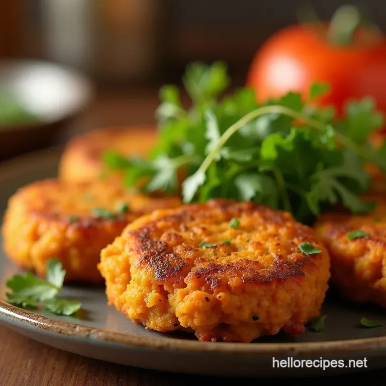 Golden Grated Goodness Simple Spiced Carrot Patties presentation