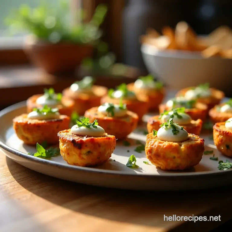 Spiced Chickpea Spinach Samosa Bites presentation