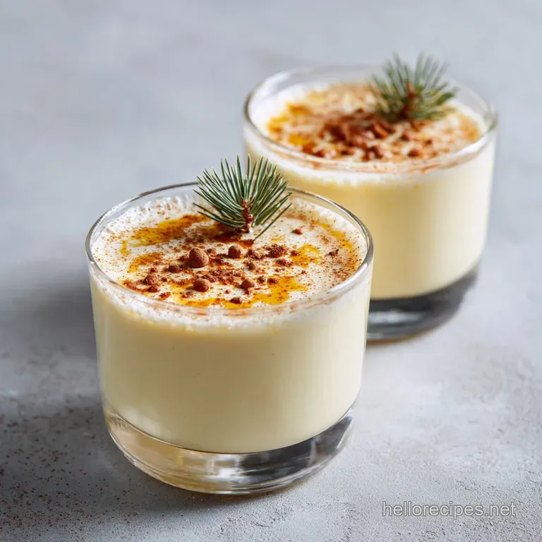 Egg Nog Cocktail: the Velvet Christmas Custard presentation