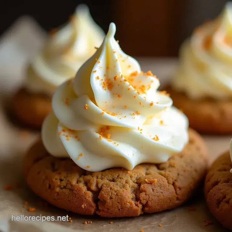 The Great British Bakeoff Contender Deeply Spiced Ginger Molasses Cookies with Cloudsoft Vanilla Buttercream presentation