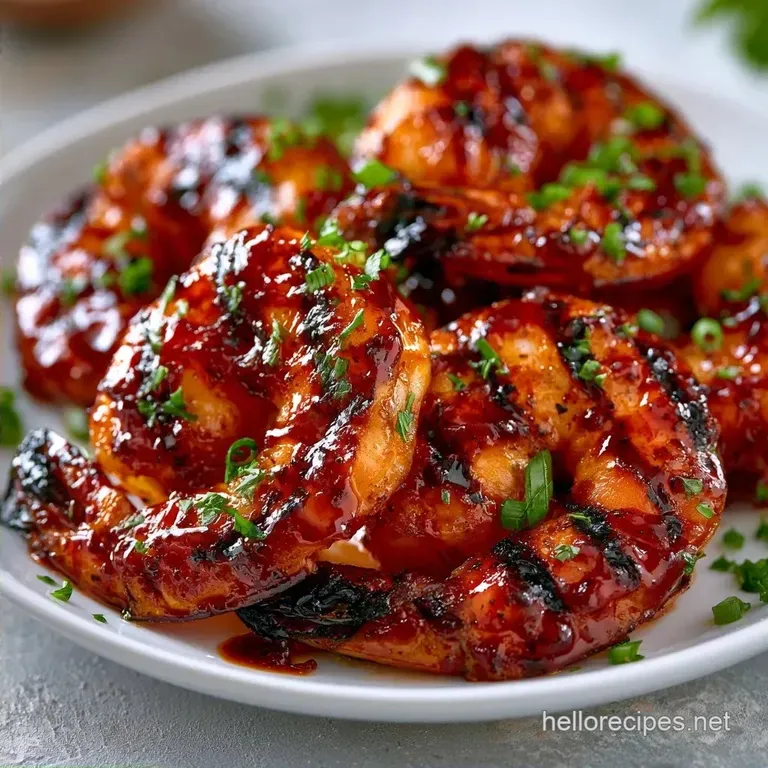 Spicy BBQ Grilled Shrimp with Sriracha