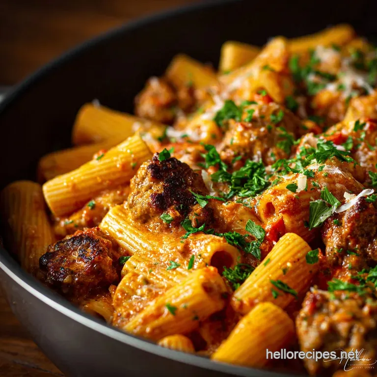 Spicy Italian Sausage Pasta: Luxurious Creamy Ragu with Rigatoni