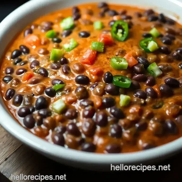 Spicy Southwest Black Bean Dip presentation