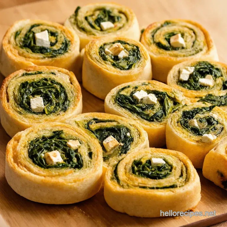 Spinach and Feta Pinwheel Perfection Easy Savory Swirls presentation