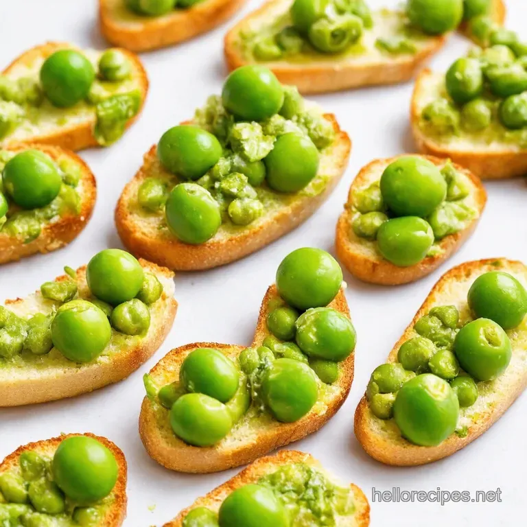 Spring Pea Mint Crostini with LemonCashew Ricotta