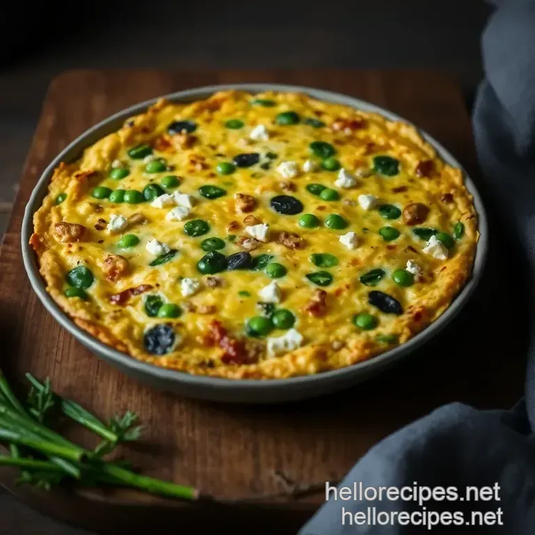 Spring Vegetable & Goat Cheese Frittata presentation