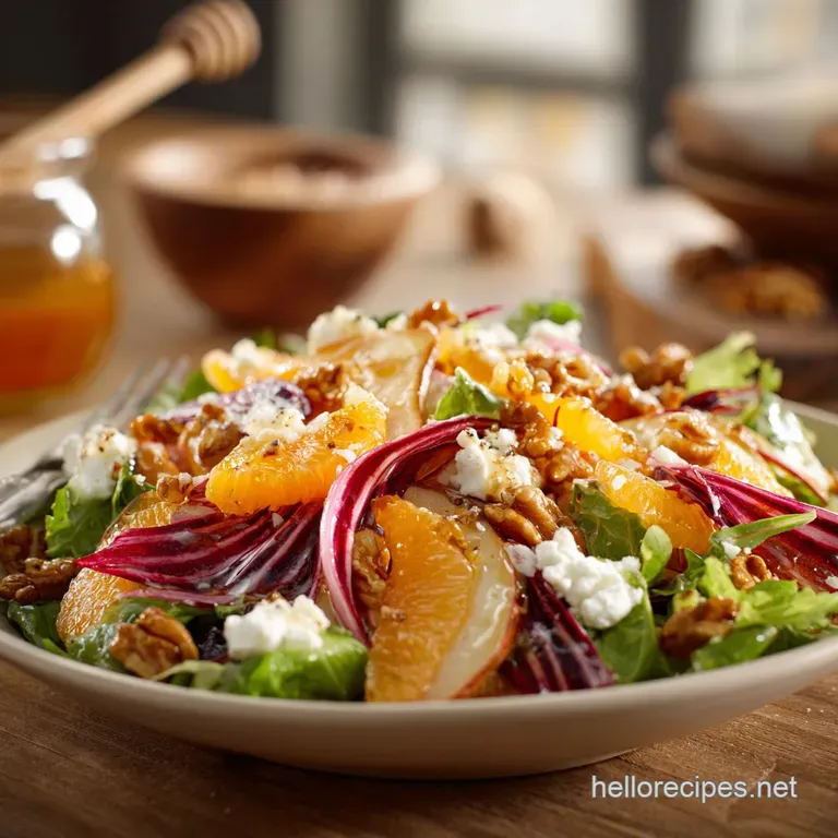 Thanksgiving Salad: Star Turn Harvest Salad with Maple-Cider Vinaigrette presentation