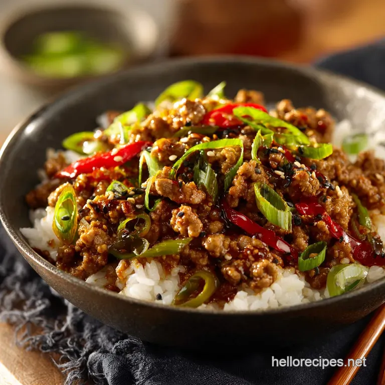 The Speedy Midweek Marvel Sticky Teriyaki Ground Turkey Bowl presentation