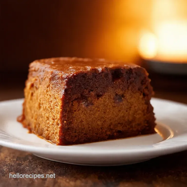Sticky Toffee Pudding presentation