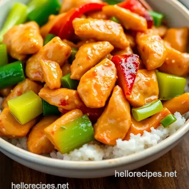 Quick and Zesty Stir-Fry Ginger Chicken presentation