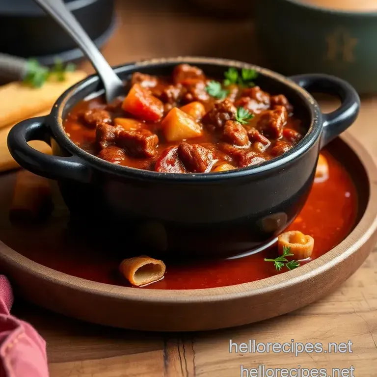 Hearty Stovetop Beef Chili Recipe presentation