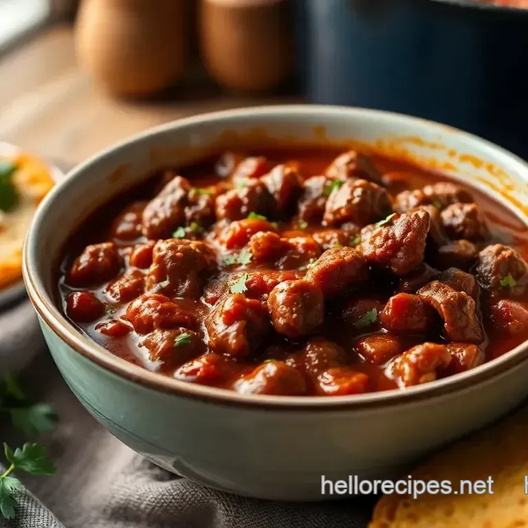 Hearty Stovetop Beef Chili Recipe