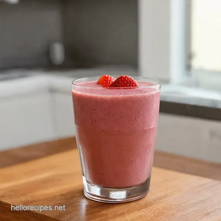 Strawberry Banana Bliss Smoothie presentation