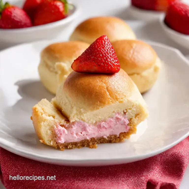 Strawberry Cheesecake Vatrushka Buns A Taste of Russia