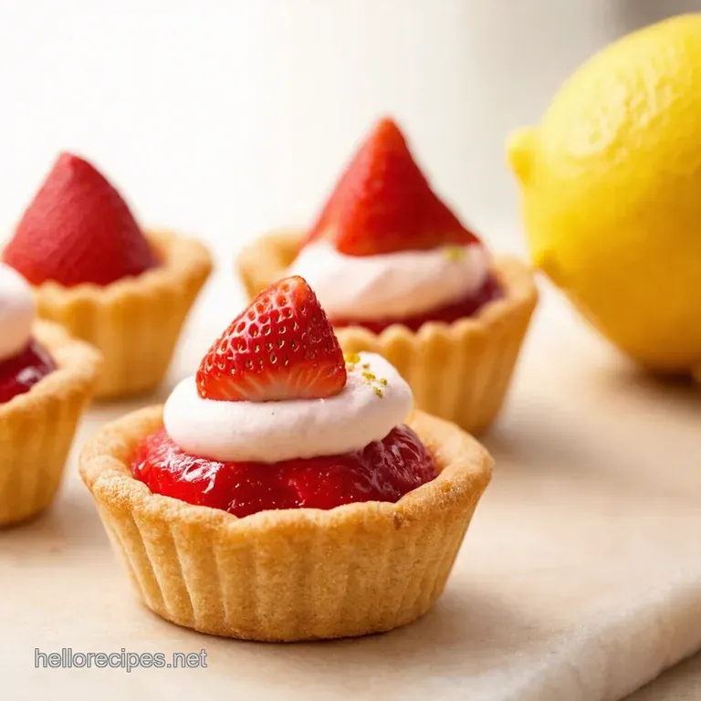Strawberry Mascarpone Tartlets with Zesty Lemon Curd presentation