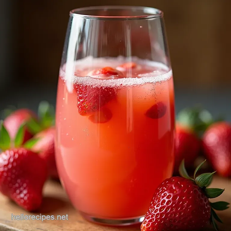 The Perfect Strawberry Mimosa Fresh Puree Bubbly Bliss presentation