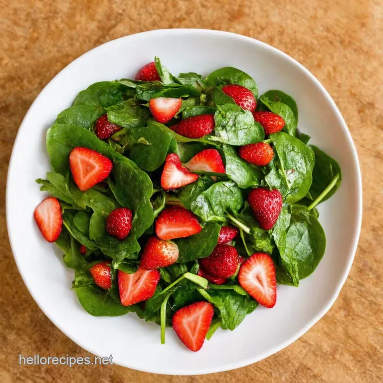Strawberry Spinach Salad with Poppy Seed Dressing presentation