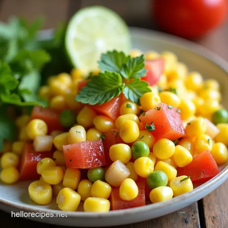 Summer Corn Avocado Salad with ChipotleLime Dressing
