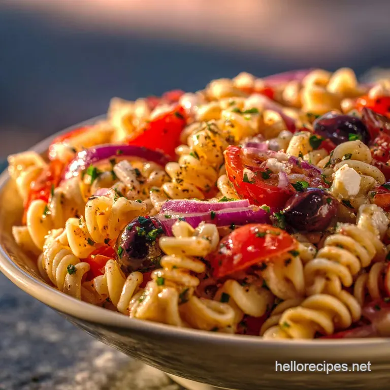 The Sunny Day Mediterranean Pasta Salad Vinaigrette Perfection
