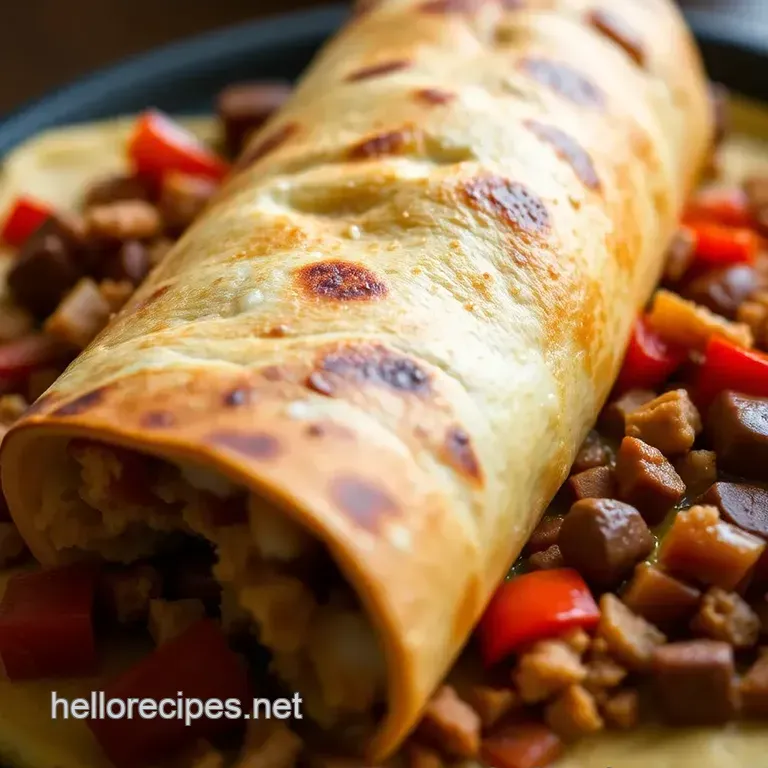Sunrise Breakfast Burrito: a Hearty Start to Your Morning presentation