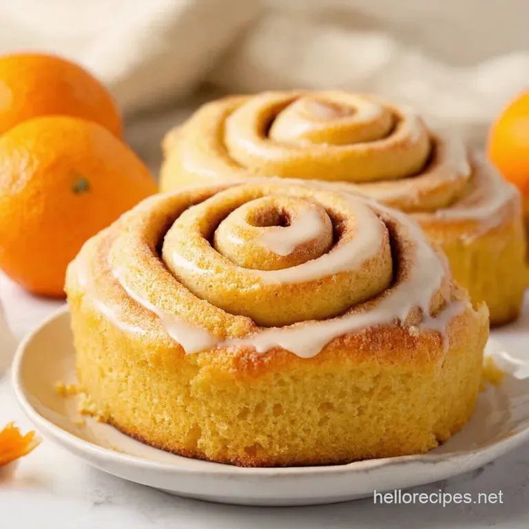 Sunshine Citrus Swirls Orange Cinnamon Rolls with Icing