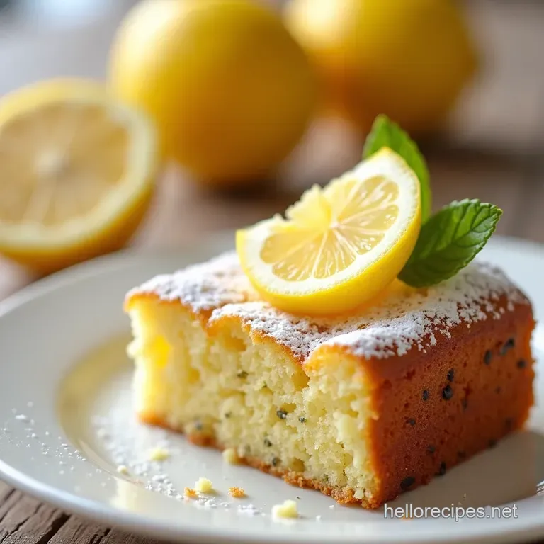 Sunshine Lemon Poppy Seed Cake