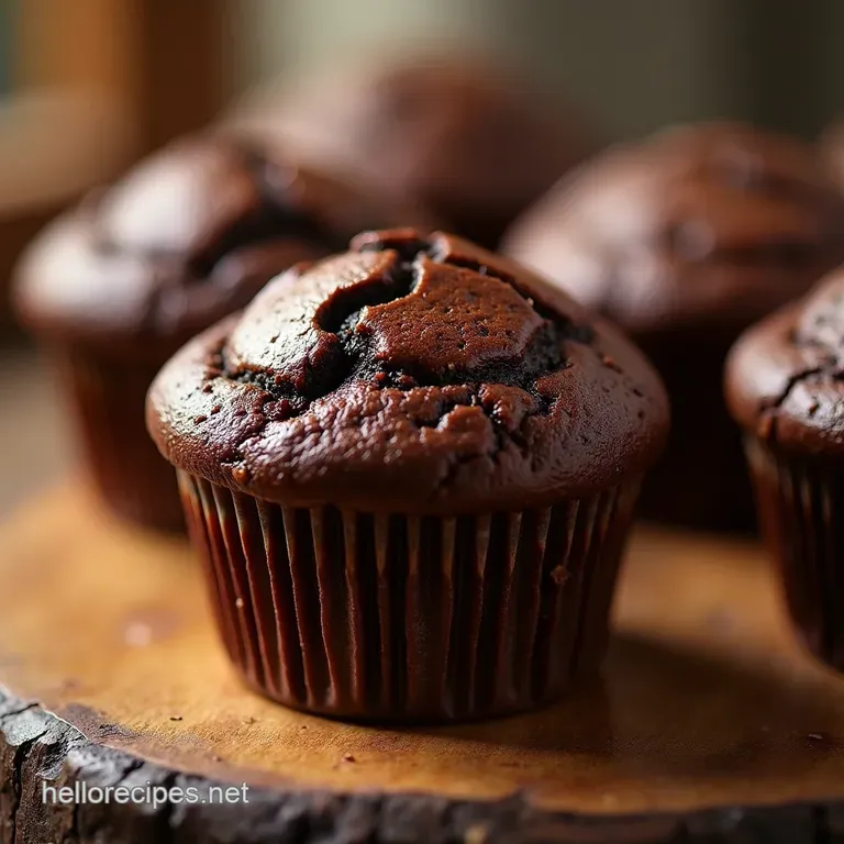 The Ultimate Bake Sale Superstar Super Moist Chocolate Muffins presentation