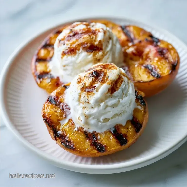 Sweet Grilled Peach Halves in 10 Minutes