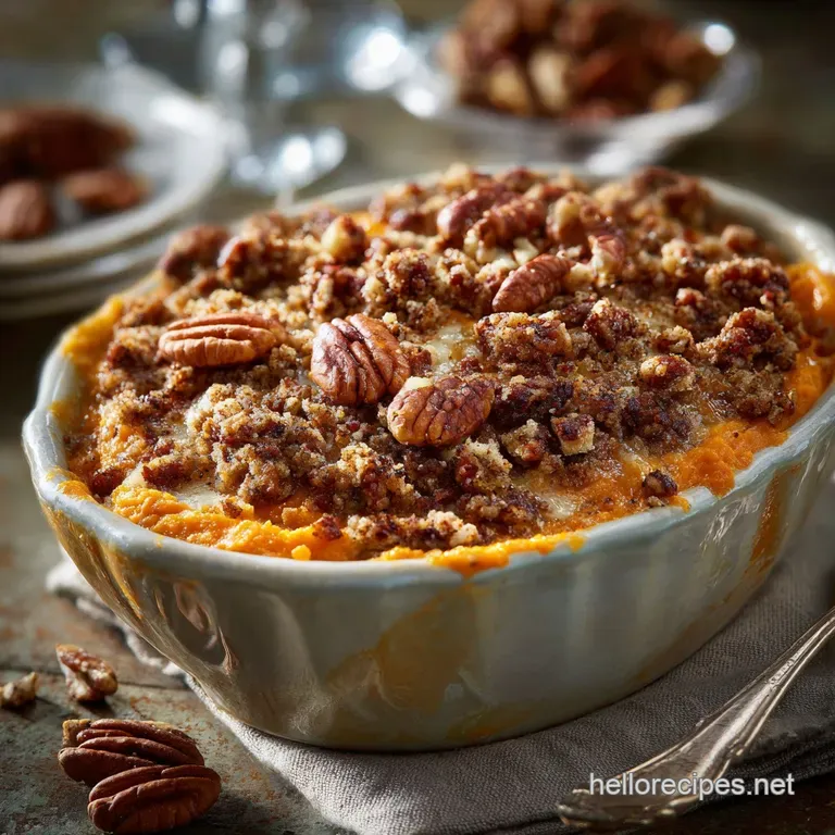 Sweet Potato Casserole with Brown Sugar Pecan Streusel (Chefs Classic)