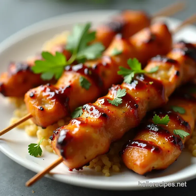 Sweet Savory Chicken Teriyaki Skewers