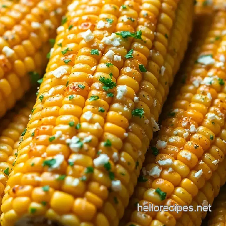 Sweet Summer Corn on the Cob with Herb Butter presentation
