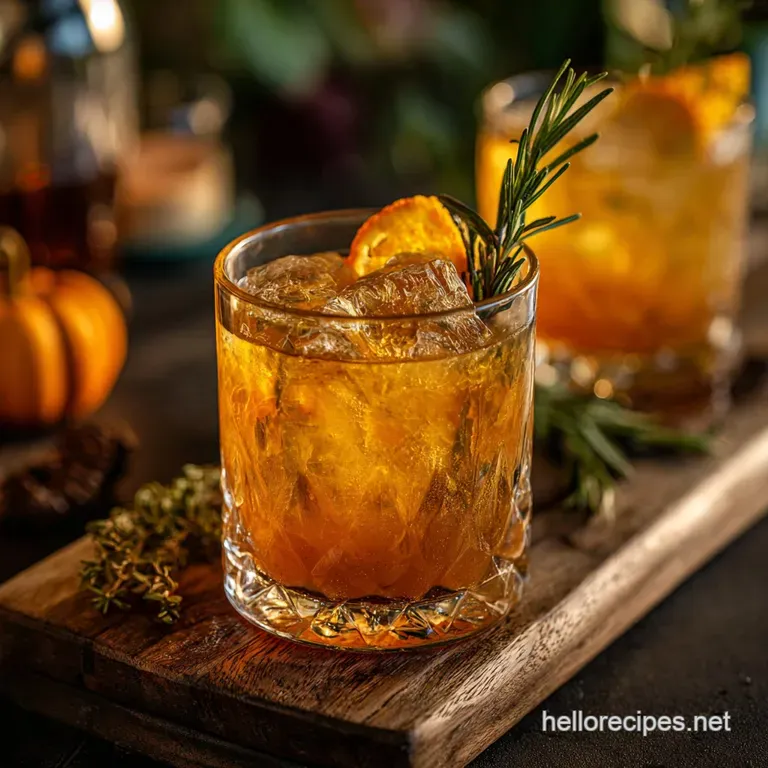 Thanksgiving Cocktails: the Fireside Cranberry Maple Bourbon Smash presentation