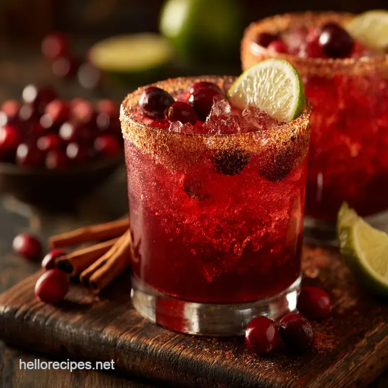 Thanksgiving Margarita: the Best Spiced Cranberry Autumn Drink presentation