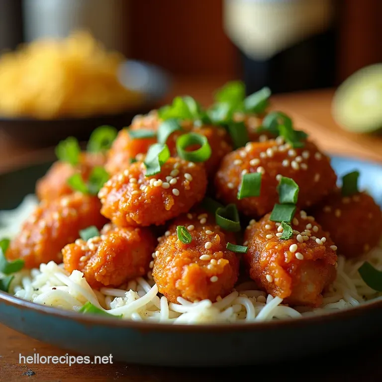 The 25Minute Fakeaway Crispy Sesame Chicken Triumph presentation