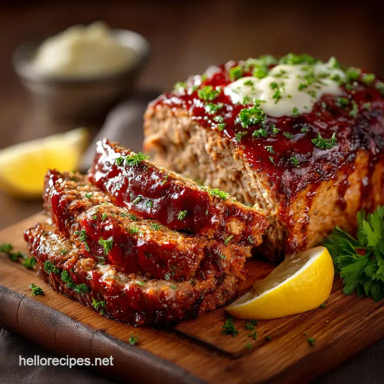 The Sunday Best Meatloaf Sticky Glaze Ultimate Comfort presentation