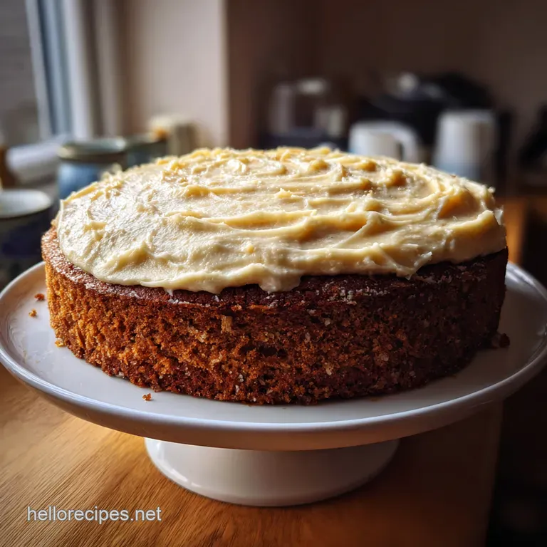 The Best Moist Banana Cake with Silky Cream Cheese Frosting presentation