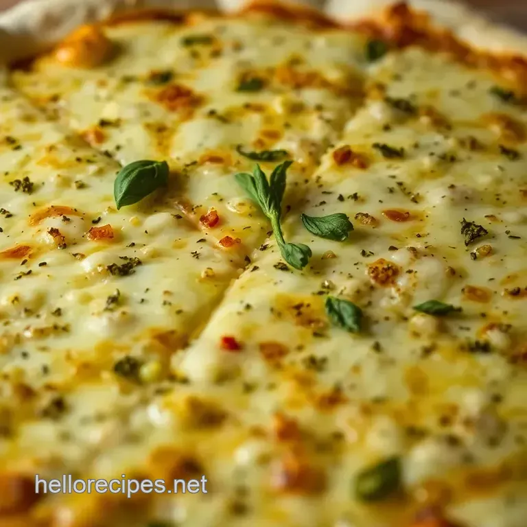 The &quot Cheesus Crust&quot White Pizza: Garlic Herb Heaven presentation