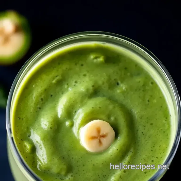 The Energizing Green Goddess Smoothie presentation